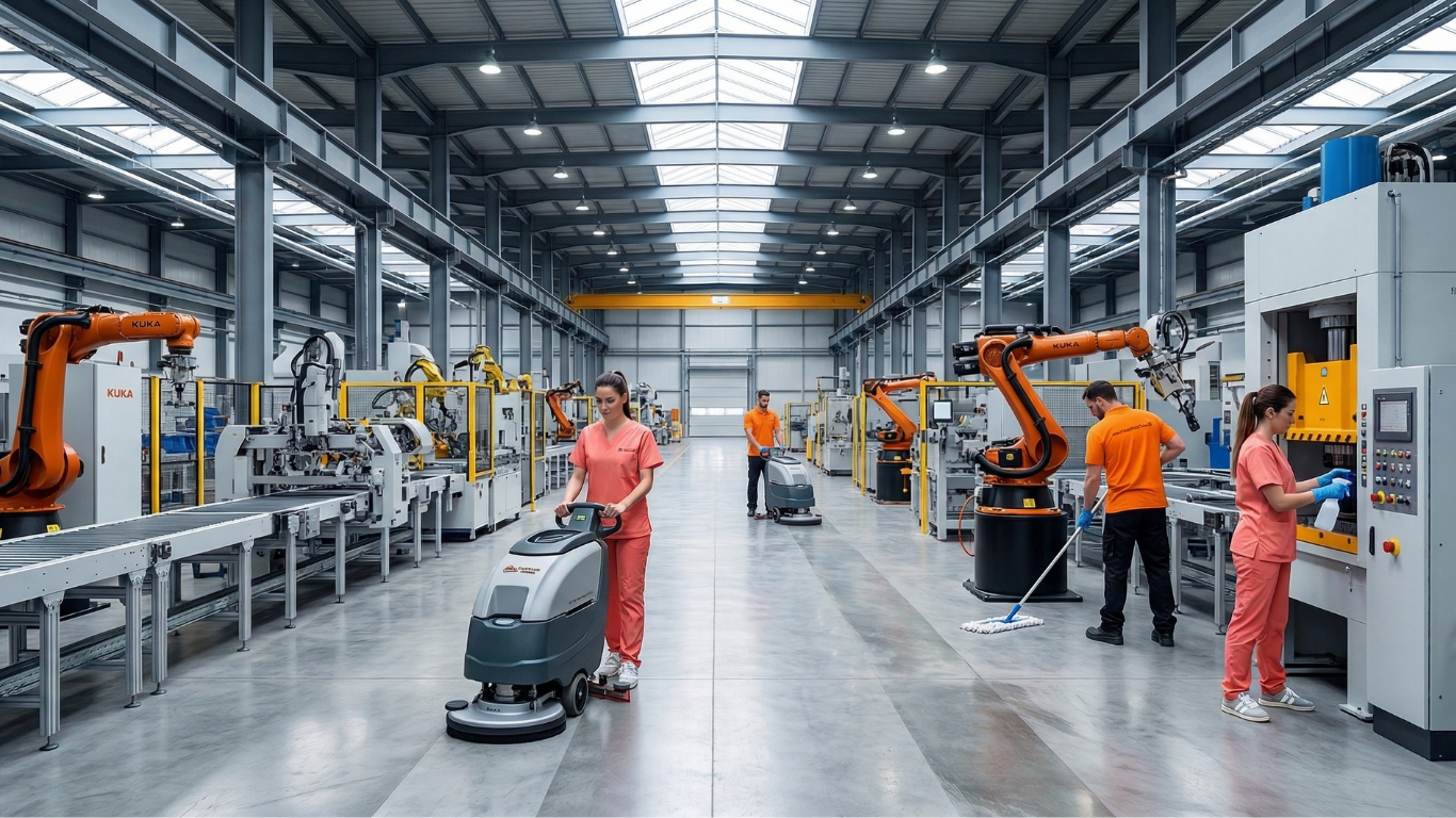 limpieza de naves industriales de Volvoreta Marix
