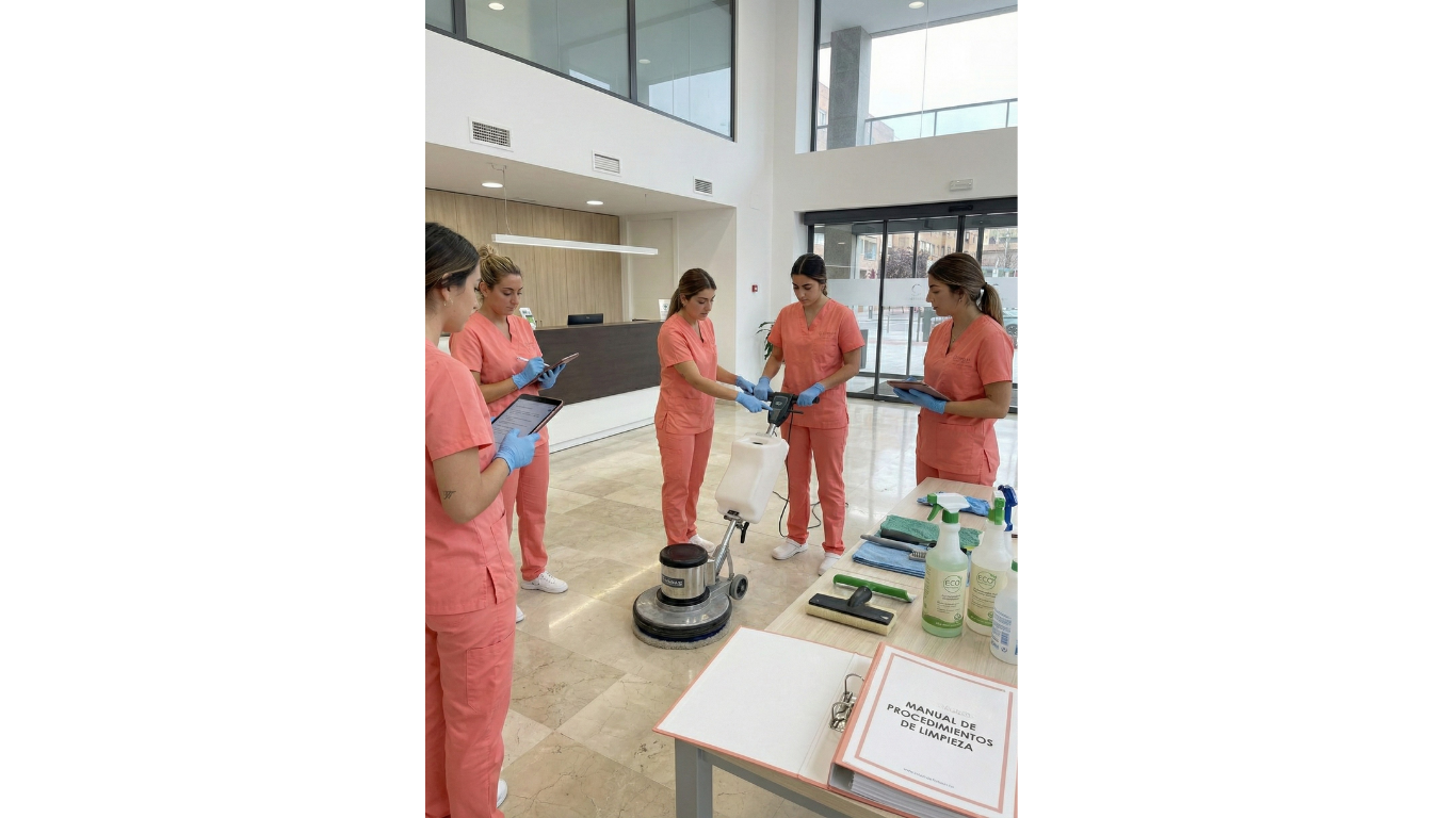 limpiadoras de Volvoreta Marix en una formación de limpieza